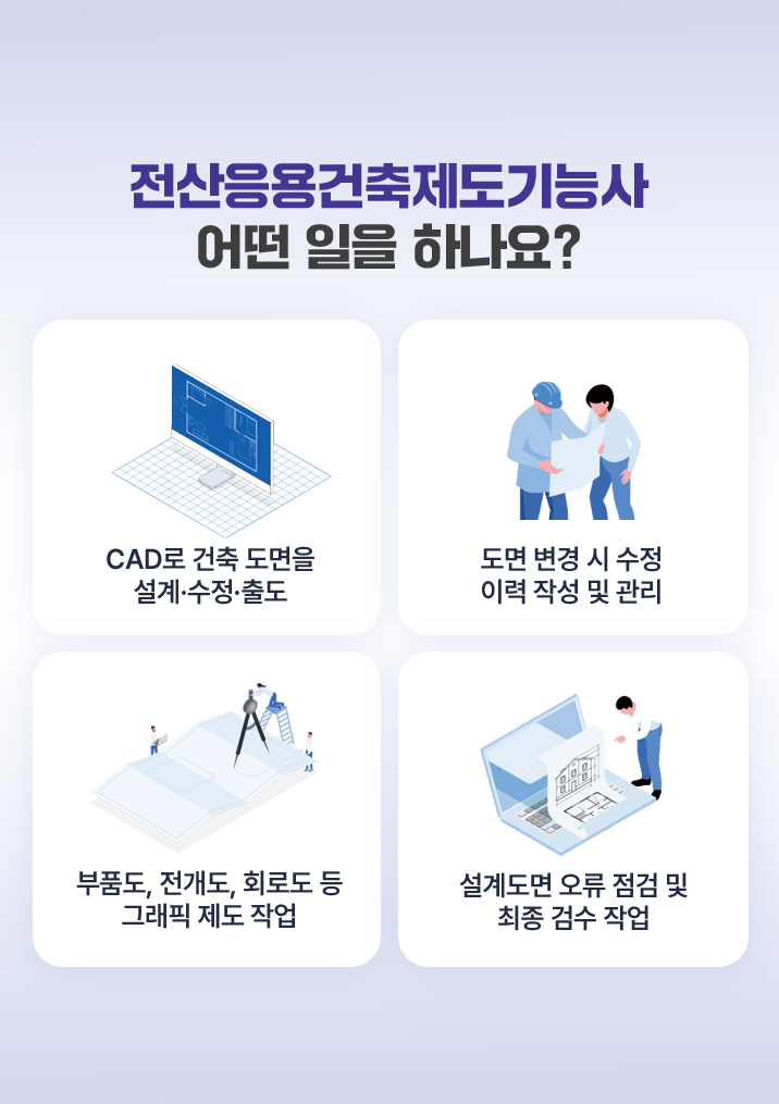 전산응용건축제도기능사 어떤 일을 하나요?